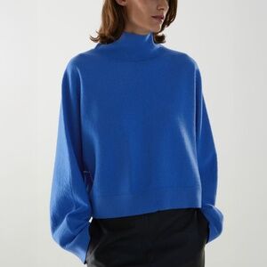 COS. 100% Wool. Roll neck jumper. Blue. Sz XS